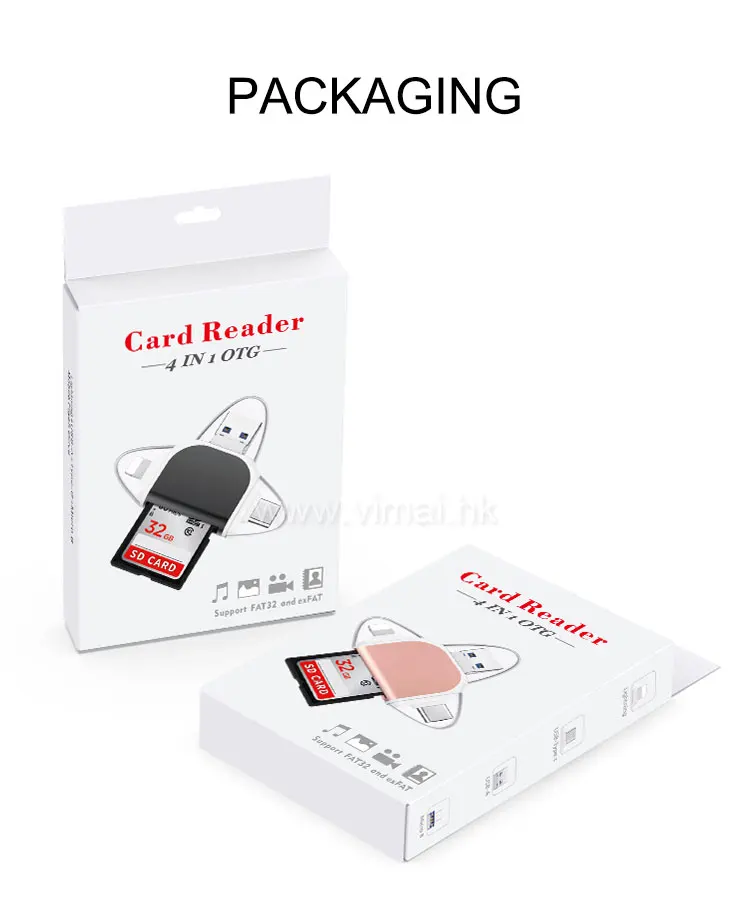 SD TF memory card iDragon all in 1 metal otg card reader oem logo from shenzhen factory - ANKUX.COM