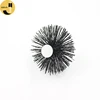 Custom 6 Inch Twisted Industrial Spiral Stainless Steel Wire Round Heavy-Duty Flat Curved 360 Wave Brush