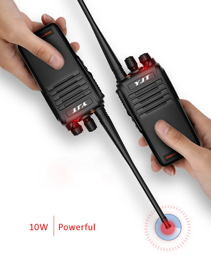 2019 NEW Waterproof IP67 VHF/UHF Two Way Radio Talkie Walkie 10W 10km Range