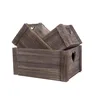 New designed environmental unfinished storage wooden fruit crate with hand holes