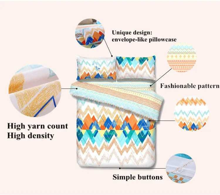 Popular Best Selling Printed Bedsheet 100 Cotton Bedding Sets Bulk Bed