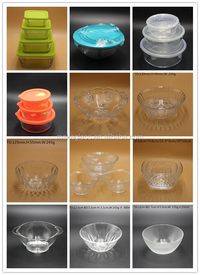 Promotion Fourpiece Fresh Salad Cooking Glass Fruit Bowl Set With Lid