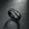 JZ151 Beat Heart Ring For Women Fashion Blue Color Wedding Rings Stainless Steel Jewelry
