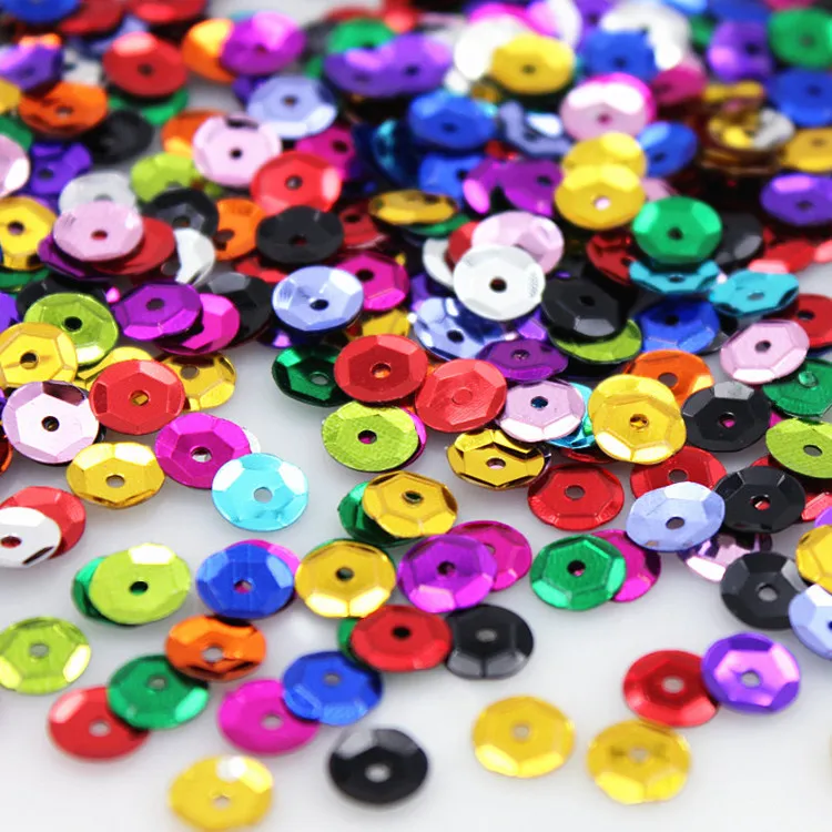 2018 New Arrival 7mm Green Laser Flat Flower Shape Loose Sequins For Crafts Paillettes Sewing Wedding Crafts Pvc Diy Materials Arts,crafts & Sewing Sequins