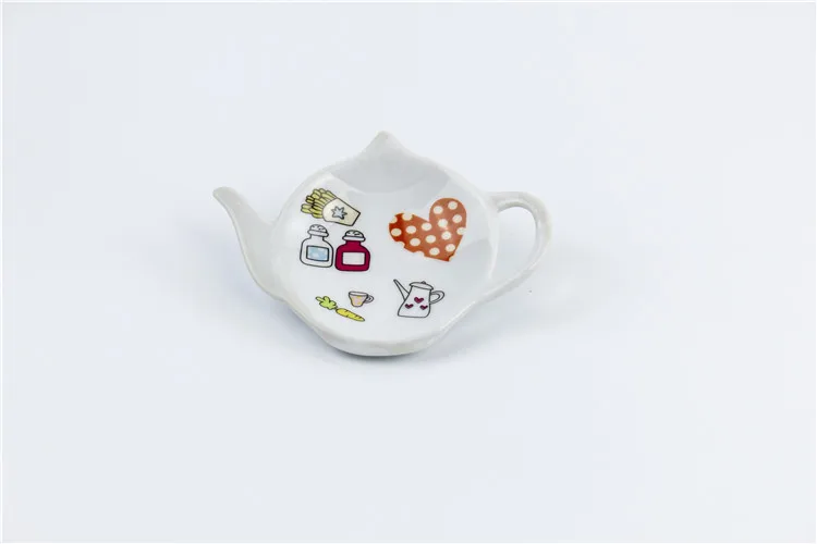 Funny shape small personalized ceramic wholesale tea bag holder for sale 