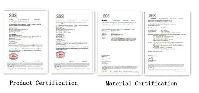 Product and material quality certificate