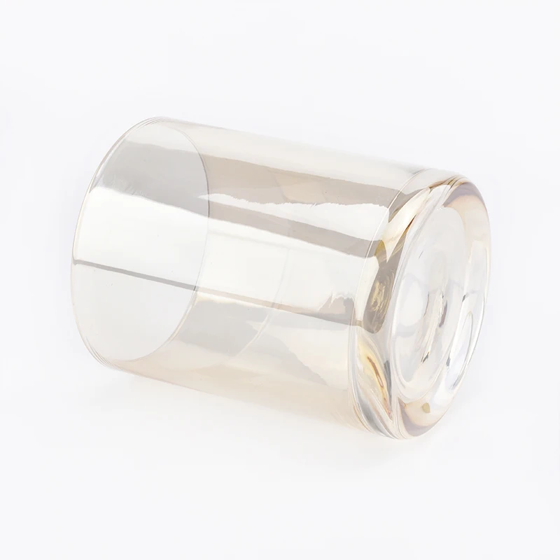 Clear customized candle vessel glass candle holder home deco
