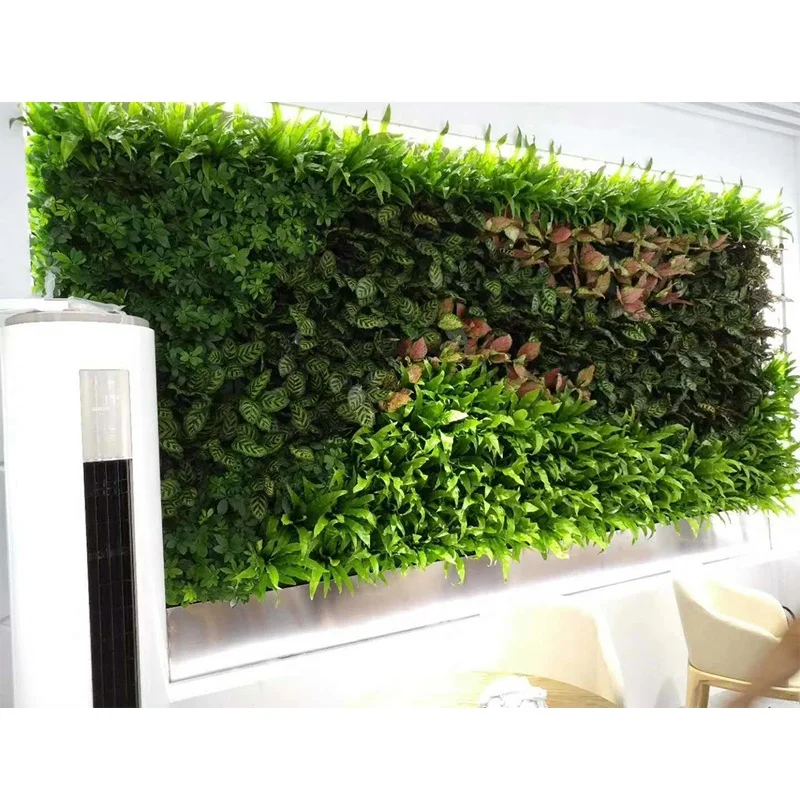 Indoor Artificial Green Wall Fabric Plastic Artifical Plants Wall - Buy ...