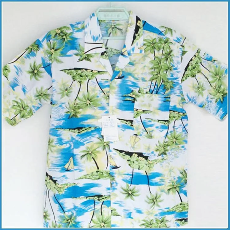 Printed Short Sleeve Polo Shirts,Aloha Shirts,Breathable Hawaiian Shirt ...