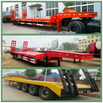 Manufacturer 40 60 Ton Flatbed Semi Trailer Low Bed Excavator Truck Trailer Trucks And Trailers Buy Manufacturer Flatbed Semi Trailers Tri Axle Low