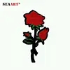Imitation Embroidery Rose Design Heat Transfer Images For T-Shirt