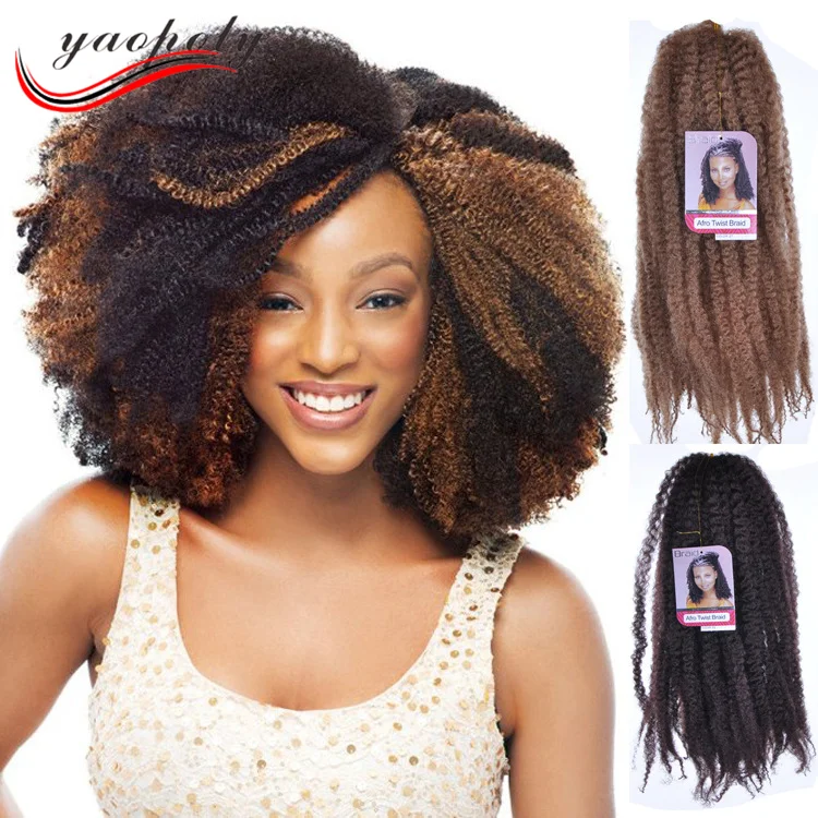 Alibaba Express Synthetic Afro Kinky Hair Extensions For Black Women 