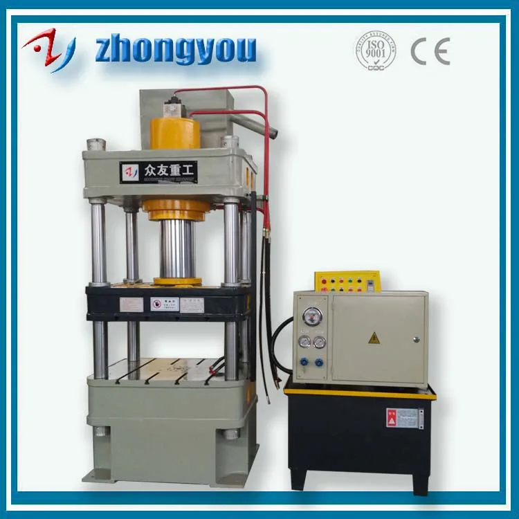 YQ32 hand operated four pillar hydraulic press machine