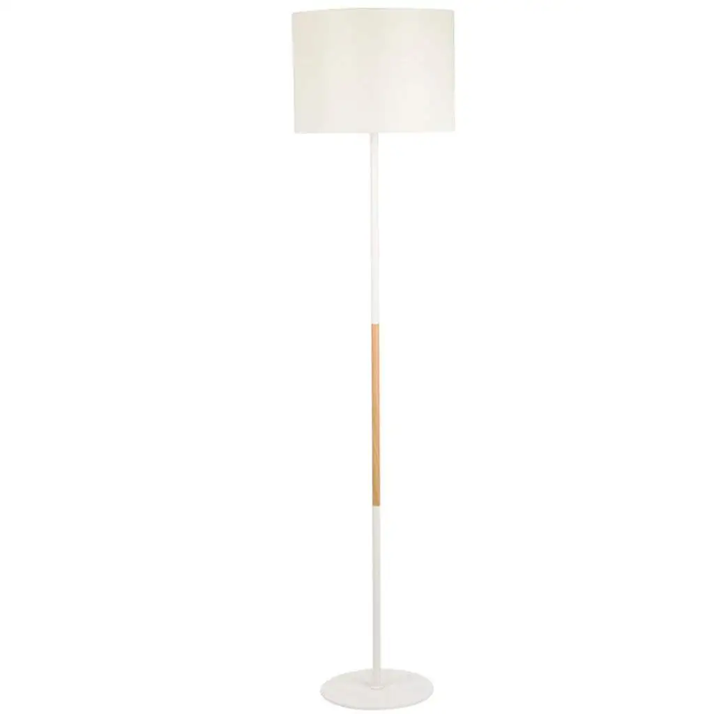 Simple Modern Style Floor Lamp, Living Room Bedroom Bedside Study Fabric Lampshade Vertical Sofa Lamp Floor Lamp