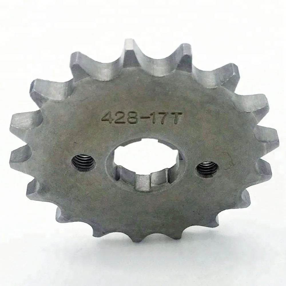 Heavy Duty Steel 428 Chain 17 Tooth Sprocket 17mm Hole For Pit Bike