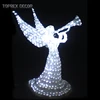 Church decoration outdoor lighted white Crystal angel