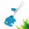 Metal Crystal Fish Key Ring Unisex Car Keychain Women Charms HandBag Pendant Key chains Jewelry