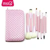 MSQ 10pcs goat hair make up brush set pink handle cosmetics makeup brush supplier in china