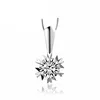 Fashion Moissanite Diamond Stone Necklace Pendant Pure 18K Solid White Gold Wedding Jewelry For Women Certified 0.50 Carat