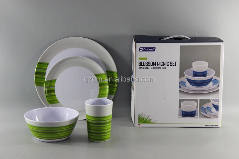 Melamine Picnic Dinner Set For 2 Person