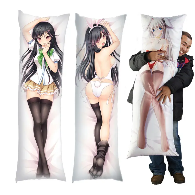 Sexy Black Stockings Mini Skirt Mahou Sensou Body Pillow Hug