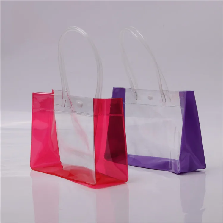 Promotional Plastic Eco-friendly Transparent Clear Handle Pvc Bag For ...