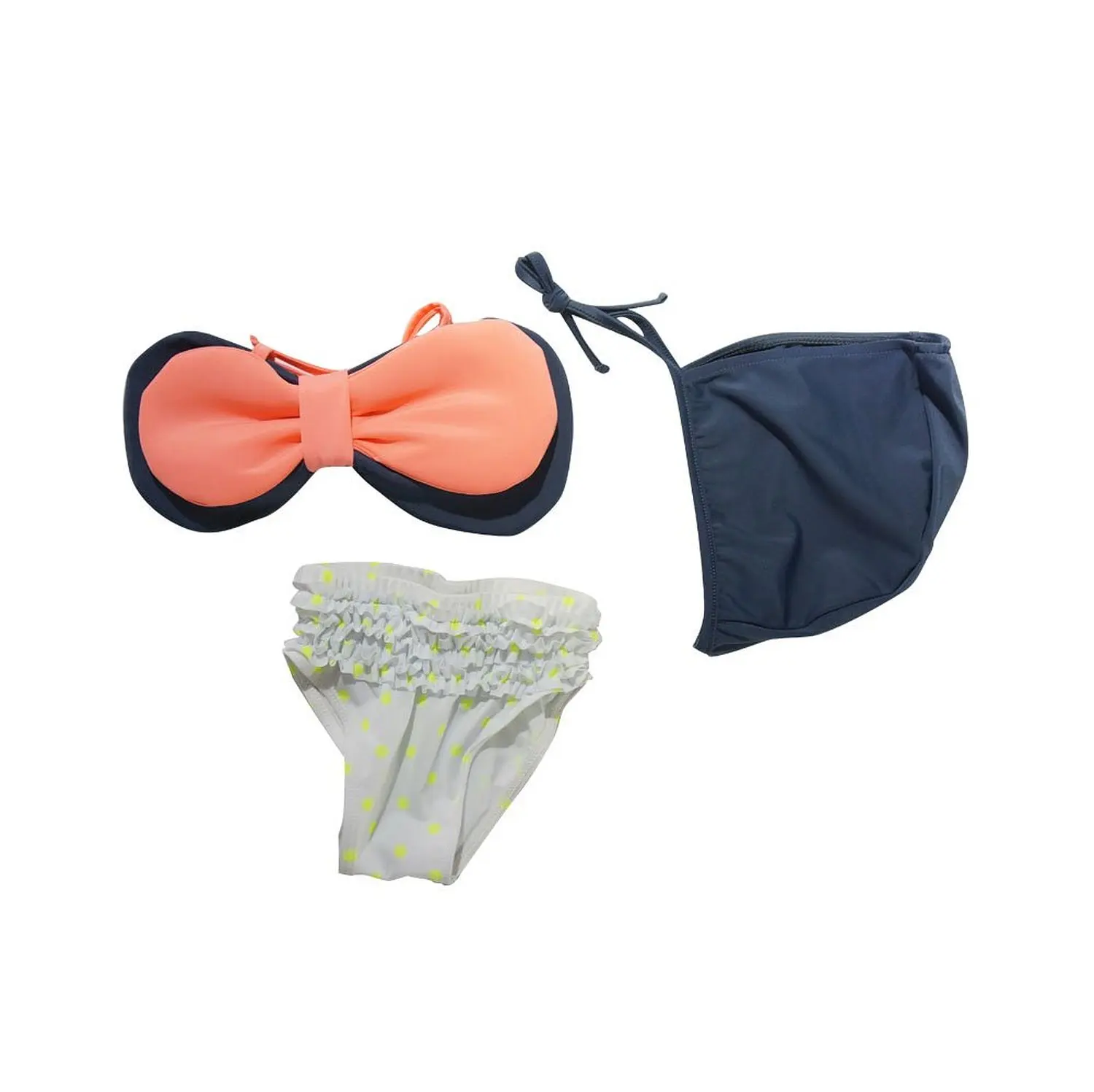 Beisense Little Girls' 2 Pcs Bow Bikini Set Swimwear