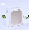 custom printed cardboard box with clear PVC plastic window packaging boxes