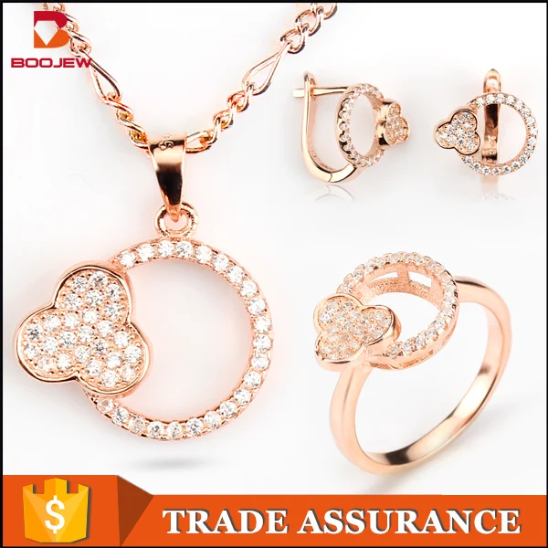 Wholesale Fashion 925 Silver Gold Jewelry Sets Silver Jewelry Bangkok Gold Plating Jewelry Set
