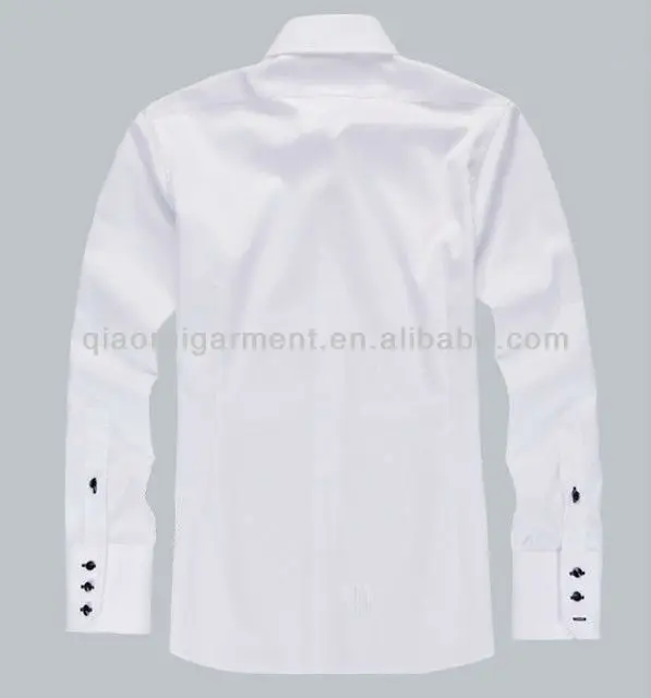 Men's White Slim Fit Three Button Collar Dress Shirt Buy 3 Button