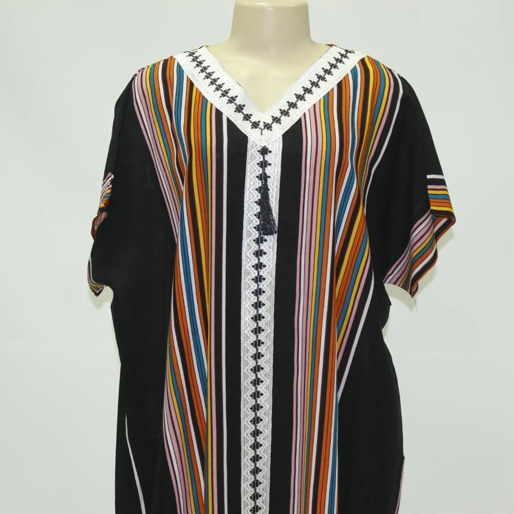 2021 Stripe Muslim Long Dress In Malaysia  Baju  Kurung  