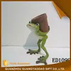 Table top home decoration pieces standing frog carrying a pot home decoration items