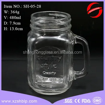 glass mason jar cups