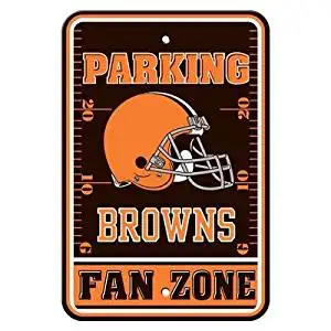 Cleveland Browns NFL "Fan Zone" Parking Sign 12" x 18"