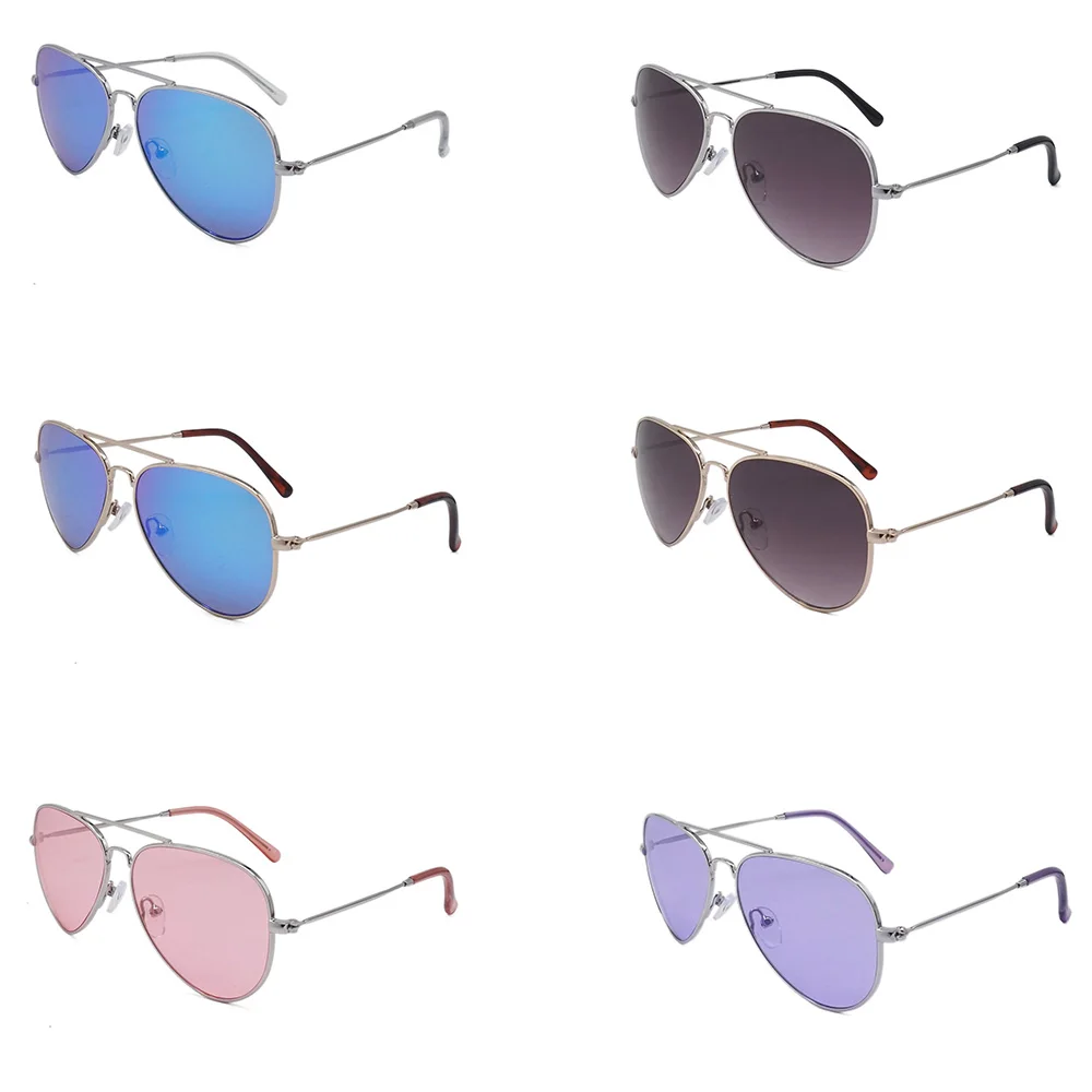 EUGENIA Fashion Mirror Lens Trendy Child Sun glasses Latest Aviation Metal Kids Sunglasses