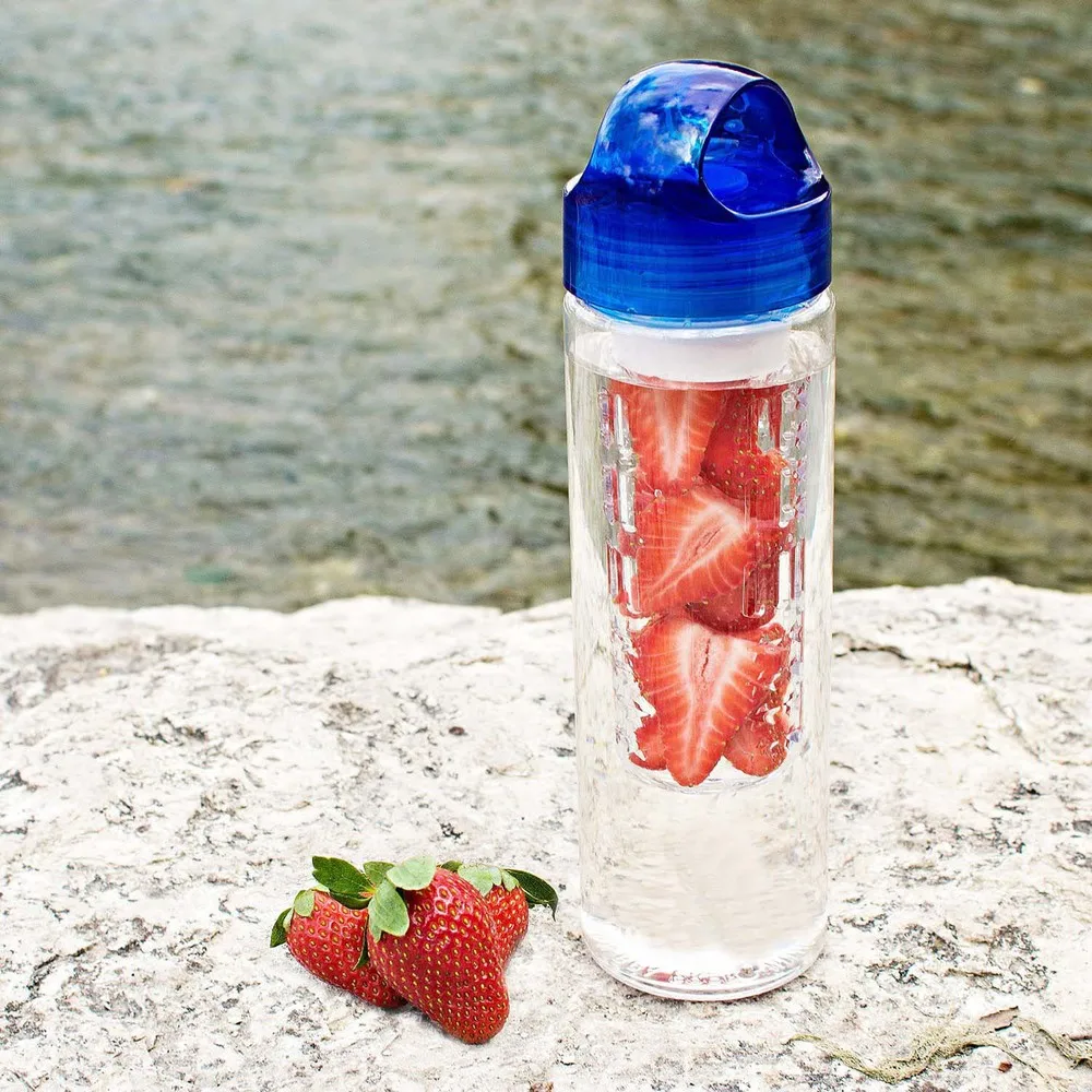 2015 private labeled fruit Infuser water drinking bottle/sing wall glass tea infuser bottle
