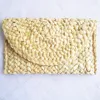 Women Straw Bag Fashion Clutch Bags Female Handbag Handmade Rattan Bag Corn Peels Woven Summer Casual Beach Pocket