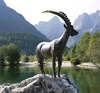 Cast bronze garden lead goat statue for sale