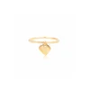 The most popular custom jewelry personalized rings heart hang charm 14k gold ring women