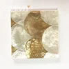 Popular Design White and Gold Color Mother Of Pearl Capize Shell Mosaic Tiles