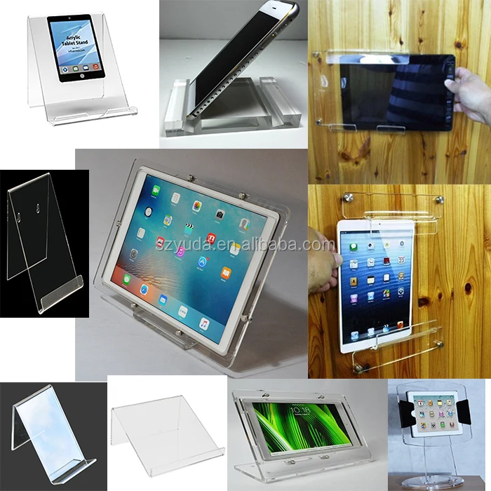 Acrylic Curve Upright 3mm Tablet Support Transparent Plexiglass 7.9