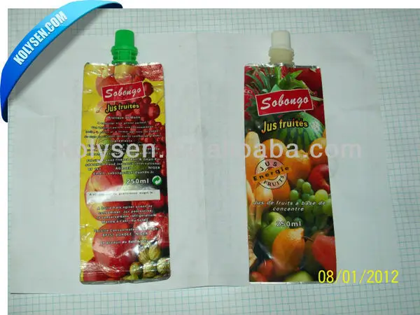 food packaging/special shape juice pouch