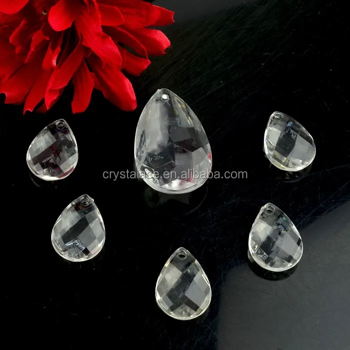 Loose glass / acrylic beads decorative Curtain /chandelier stones with holes for decoration