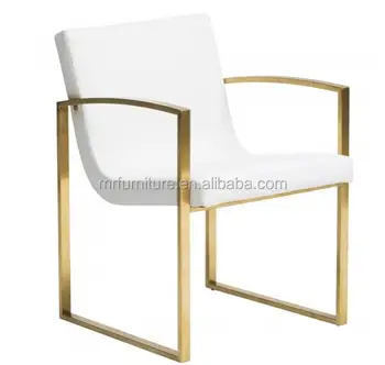 Stainless Steel Unique Sleek Clarice Brush Gold Dining Chair Stainless Steel Unique Sleek Clarice Brush Gold Dining Chair