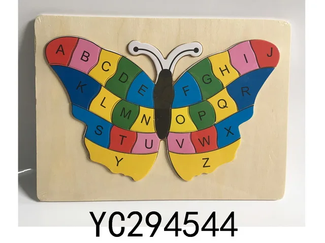mariposas Vi.yo Puzzles de rompecabezas de madera Juego educativo Juguete de deletreo Juguete alfabeto para niños 3 4 5 años de edad size M 