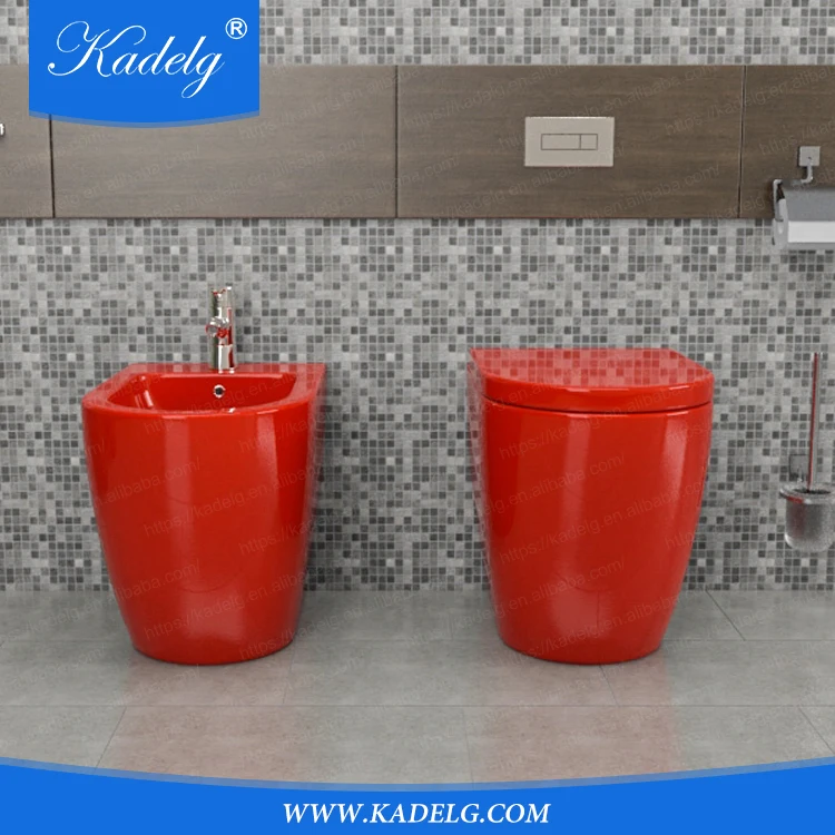 Back To Wall Toilet Bowl Red Color For Modern Bathroom Buy Toilet