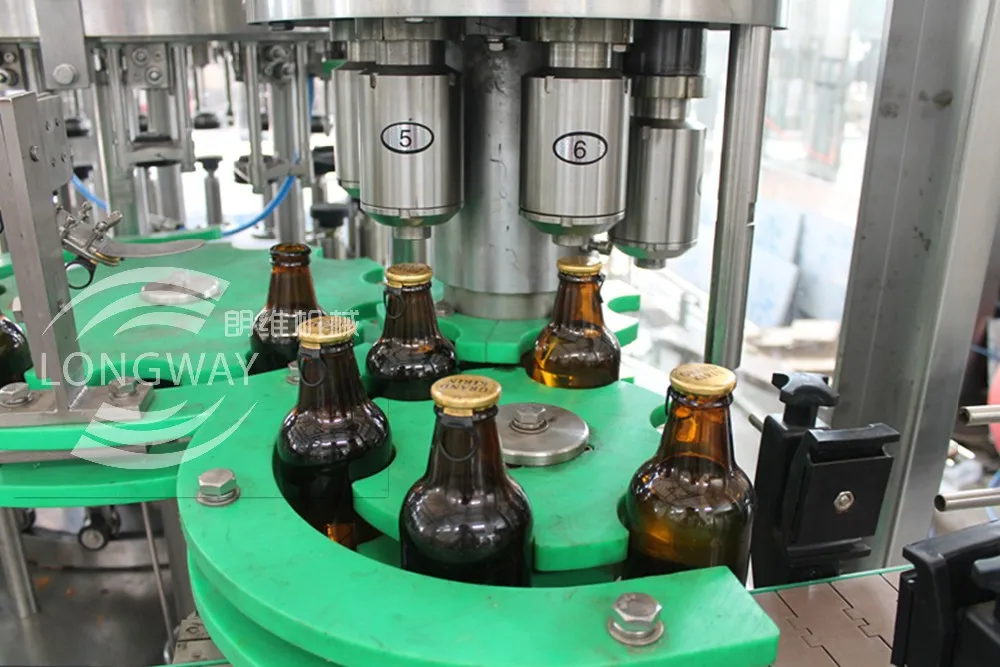 Omron Touch Screen Control Middle Capacity beer Pressure filling machine Crown Capping machine For Indonesia Market