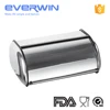 Stocked Feature Brushed Stainless Steel Bread Storage Box Rolltop