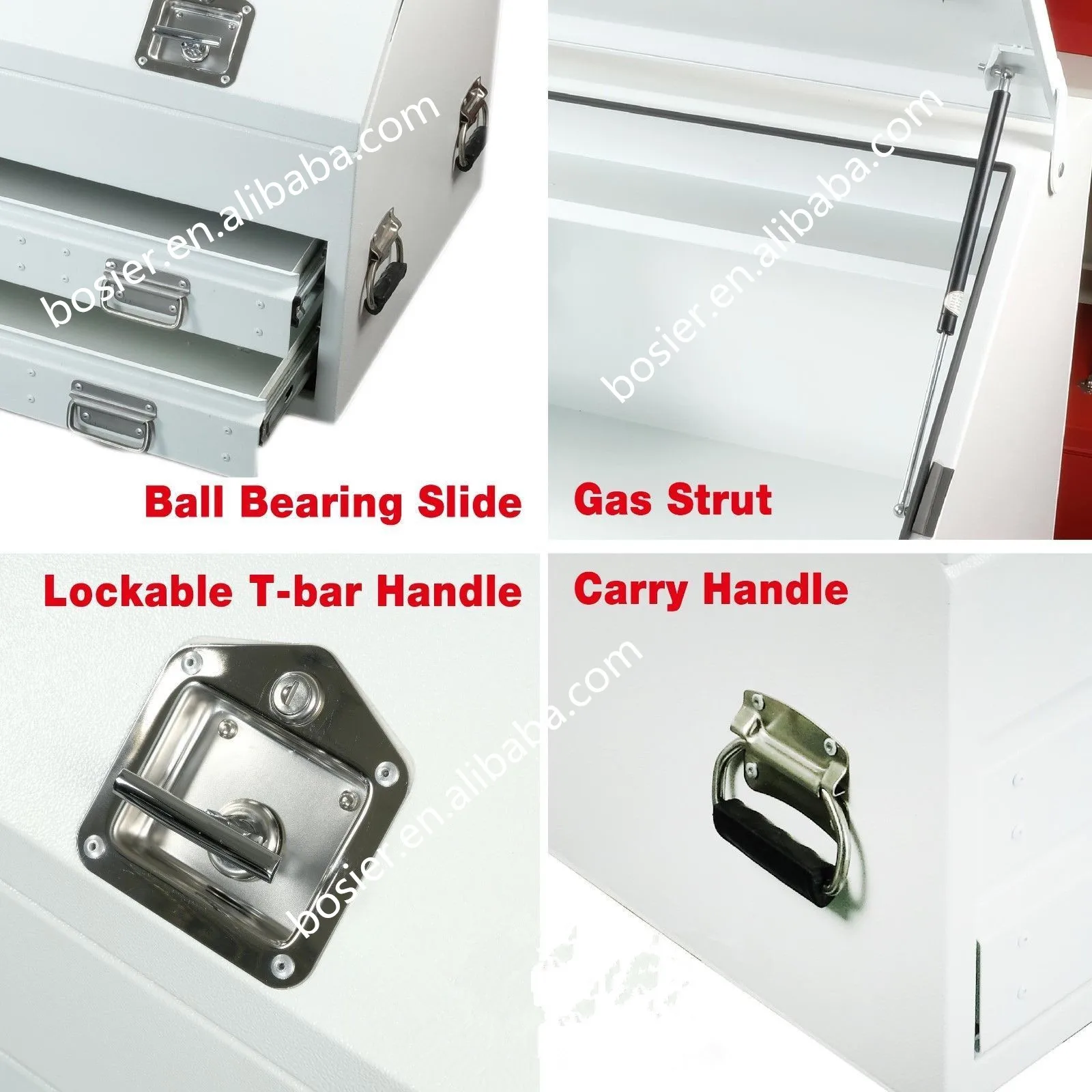 Toolbox Steel Tool Box Side Opening Ute Truck 1300x600x755mm With Four