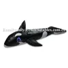 Pool Central Whale Rider inflatable whale Pool Float in Black/White